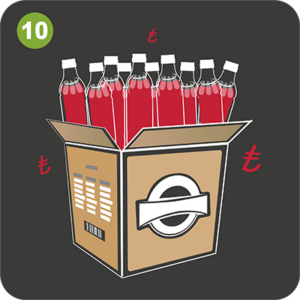 Buzlaş içeceği koli kazancı vektörel resmi.