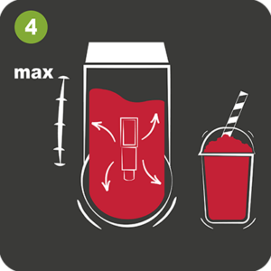 Buzlaş içeceğinin slush makinesi haznesindeki kıvamını anlatan vektörel resim.