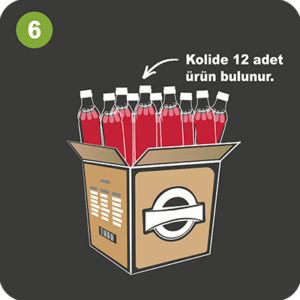 ice slush şurubunun koli vektörel görseli.