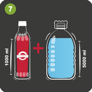 Karlı buzlu tozu alternatifi içeceğimizin karışımını anlatan resim.