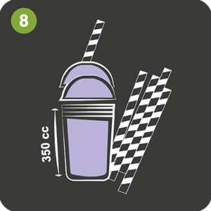 İce slush bardakları vektörel görseli.